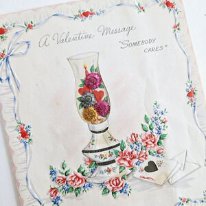 Vintage Hallmark Valentine Day Card Love Note Floral Cottagecore Cute Retro 1945